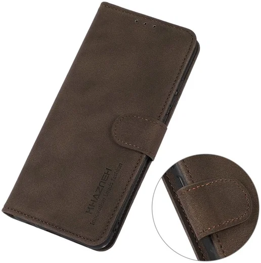 KHAZNEH Apple iPhone 13 Pro Max Hoesje Retro Wallet Book Case Bruin afbeelding 6