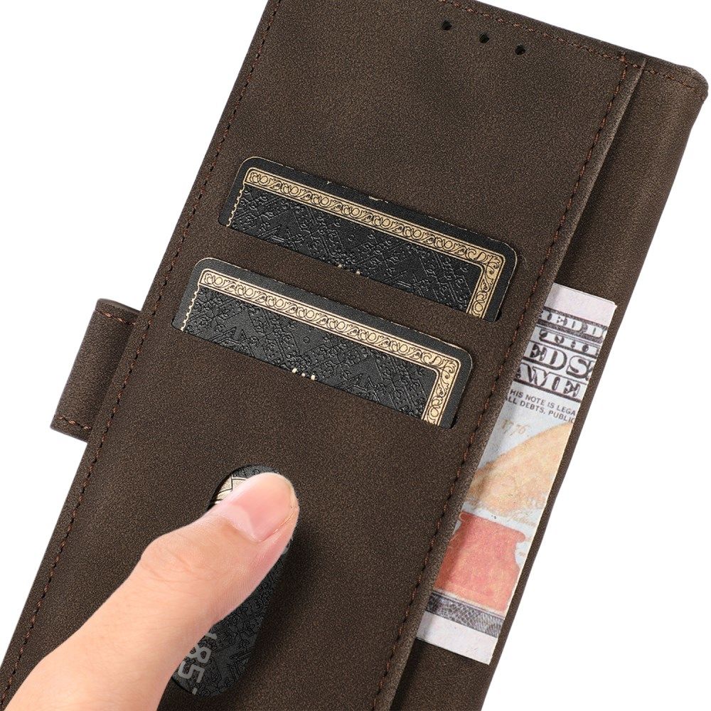 KHAZNEH Apple iPhone 13 Pro Max Hoesje Retro Wallet Book Case Bruin afbeelding 7