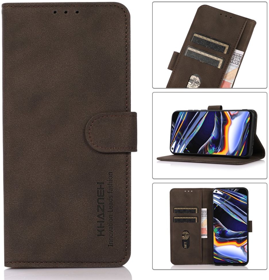 KHAZNEH Apple iPhone 13 Pro Max Hoesje Retro Wallet Book Case Bruin afbeelding 8