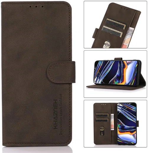 KHAZNEH Apple iPhone 13 Pro Max Hoesje Retro Wallet Book Case Bruin afbeelding 8