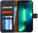 Apple iPhone 13 Pro Max Hoesje RFID Portemonnee Echt Leer Blauw afbeelding 1