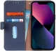 KHAZNEH Apple iPhone 13 Mini Hoesje Wallet Book Case Kunstleer Blauw afbeelding 1