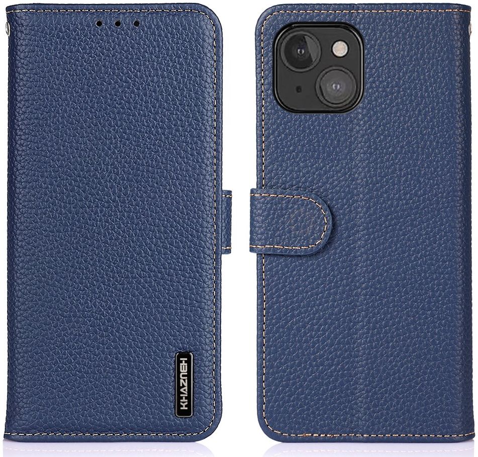 KHAZNEH Apple iPhone 13 Mini Hoesje Wallet Book Case Kunstleer Blauw afbeelding 2