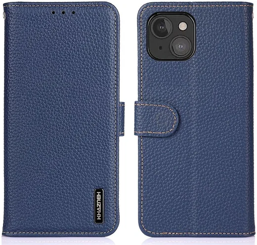 KHAZNEH Apple iPhone 13 Mini Hoesje Wallet Book Case Kunstleer Blauw afbeelding 2