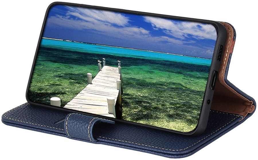 KHAZNEH Apple iPhone 13 Mini Hoesje Wallet Book Case Kunstleer Blauw afbeelding 5