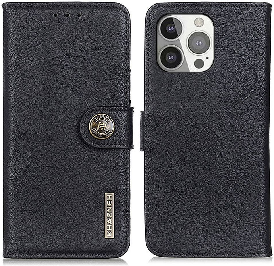 KHAZNEH Apple iPhone 13 Pro Hoesje Portemonnee Book Case Zwart afbeelding 4