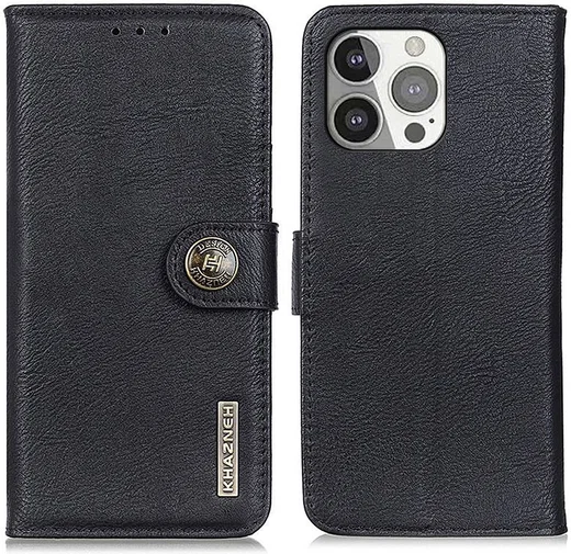KHAZNEH Apple iPhone 13 Pro Hoesje Portemonnee Book Case Zwart afbeelding 4