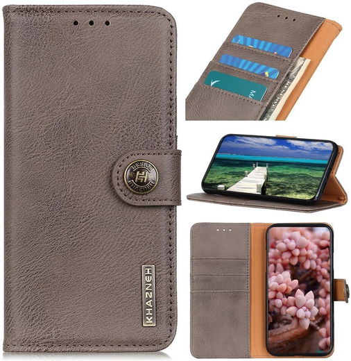 KHAZNEH Apple iPhone 13 Pro Hoesje Portemonnee Book Case Grijs afbeelding 6