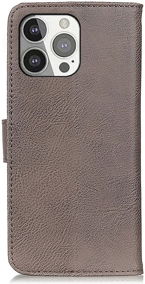 KHAZNEH Apple iPhone 13 Pro Hoesje Portemonnee Book Case Grijs afbeelding 7