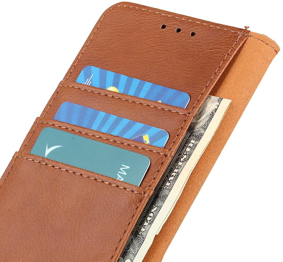 KHAZNEH Apple iPhone 13 Pro Hoesje Portemonnee Book Case Bruin afbeelding 5