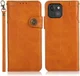 Apple iPhone 13 Mini Hoesje Retro Wallet Book Case met Koord Bruin afbeelding 2