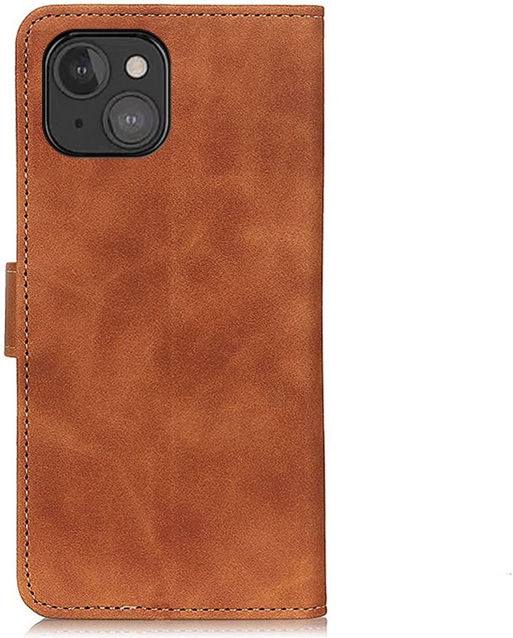 KHAZNEH Apple iPhone 13 Mini Hoesje Retro Portemonnee Bruin afbeelding 4
