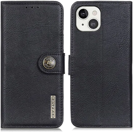KHAZNEH Apple iPhone 13 Hoesje Portemonnee Book Case Zwart afbeelding 3