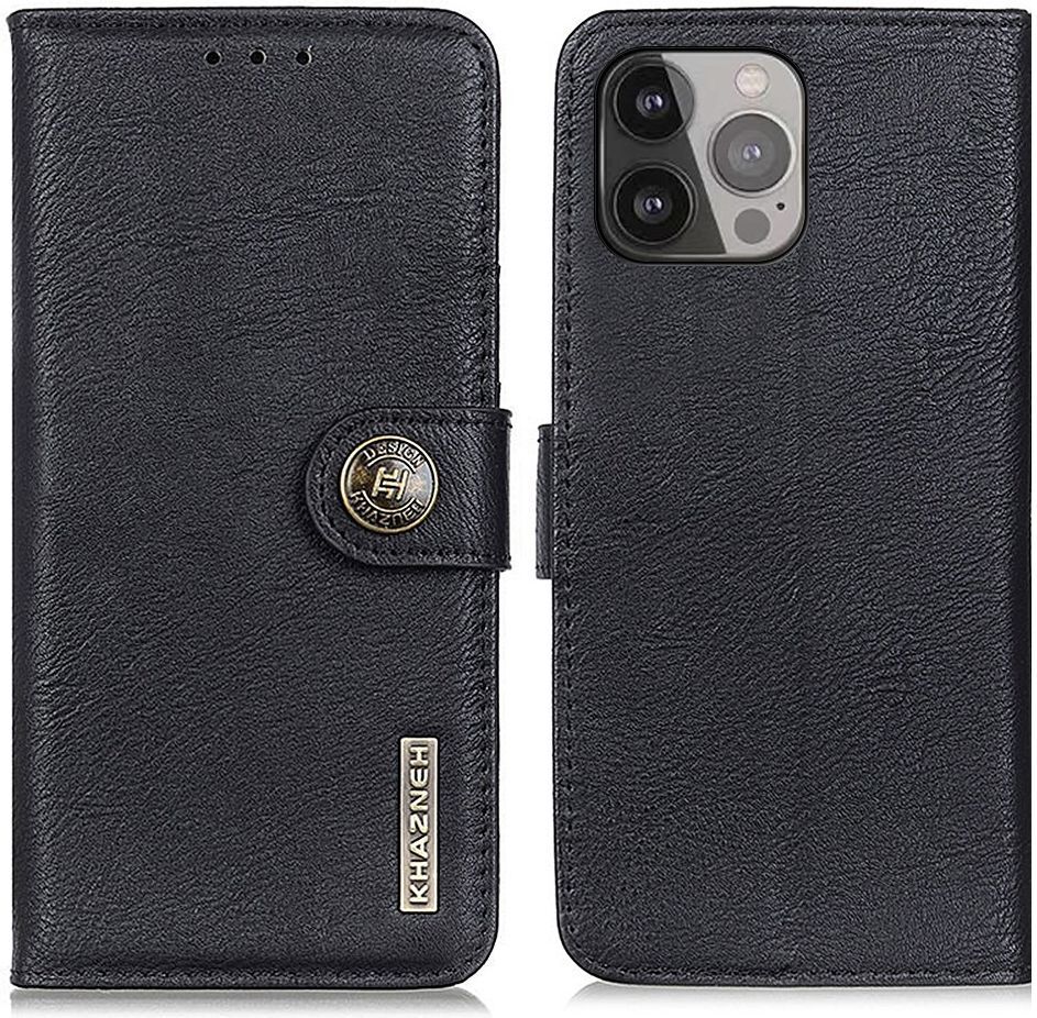 KHAZNEH Apple iPhone 13 Pro Max Hoesje Portemonnee Book Case Zwart afbeelding 3