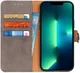 KHAZNEH Apple iPhone 13 Pro Max Hoesje Portemonnee Book Case Khaki afbeelding 1