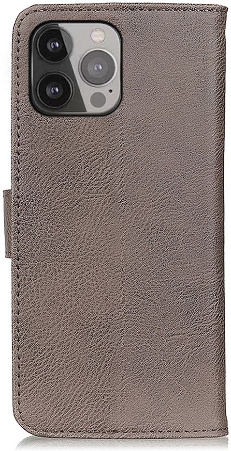 KHAZNEH Apple iPhone 13 Pro Max Hoesje Portemonnee Book Case Khaki afbeelding 6