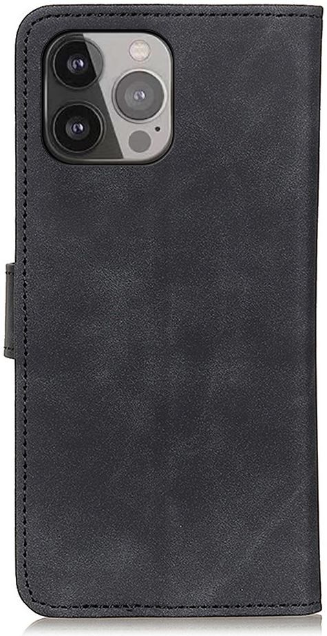 Apple iPhone 13 Pro Max Hoesje Retro Wallet Book Case Zwart afbeelding 8