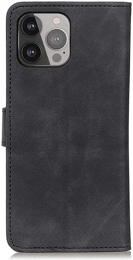 Apple iPhone 13 Pro Max Hoesje Retro Wallet Book Case Zwart afbeelding 8