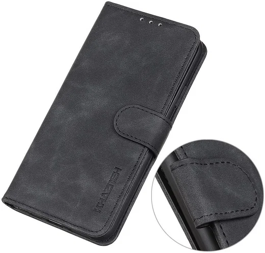 Apple iPhone 13 Pro Max Hoesje Retro Wallet Book Case Zwart afbeelding 10