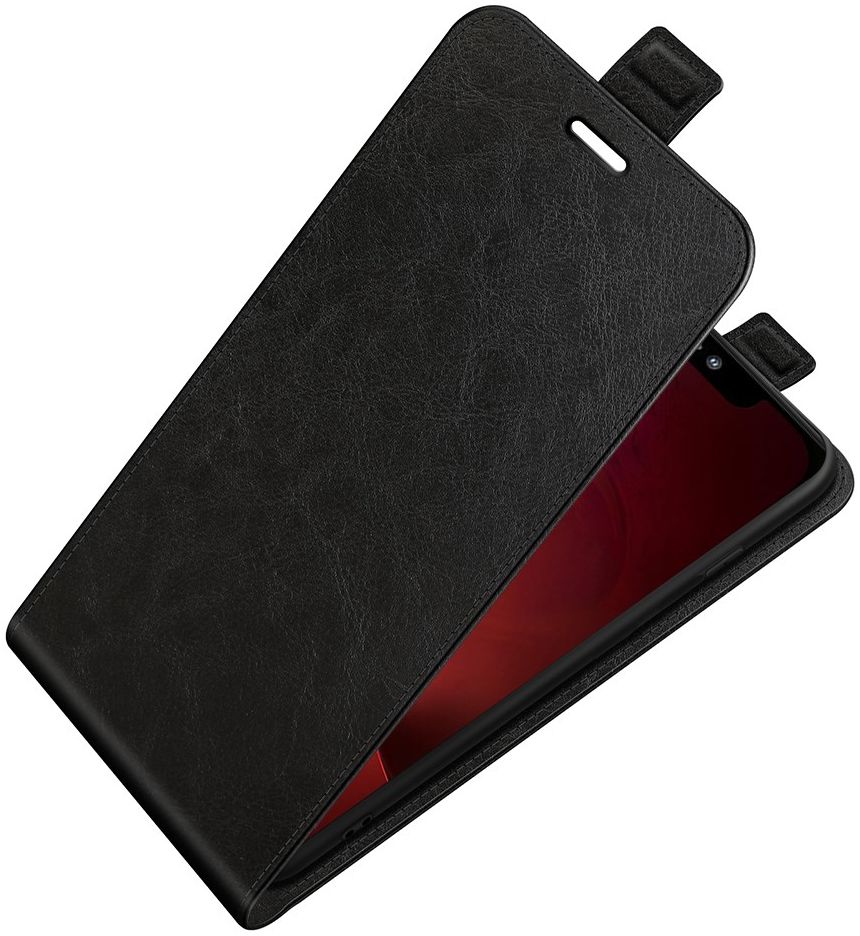 Apple iPhone 13 Pro Hoesje Verticale Flip Wallet Case Kunstleer Zwart afbeelding 2