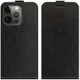 Apple iPhone 13 Pro Hoesje Verticale Flip Wallet Case Kunstleer Zwart afbeelding 7