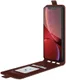 Apple iPhone 13 Pro Hoesje Verticale Flip Wallet Case Kunstleer Bruin afbeelding 1