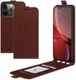 Apple iPhone 13 Pro Hoesje Verticale Flip Wallet Case Kunstleer Bruin afbeelding 6