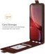 Apple iPhone 13 Pro Hoesje Verticale Flip Wallet Case Kunstleer Bruin afbeelding 3