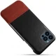 Apple iPhone 13 Pro Max Hoesje Kunstleer Back Cover Zwart Bruin afbeelding 4