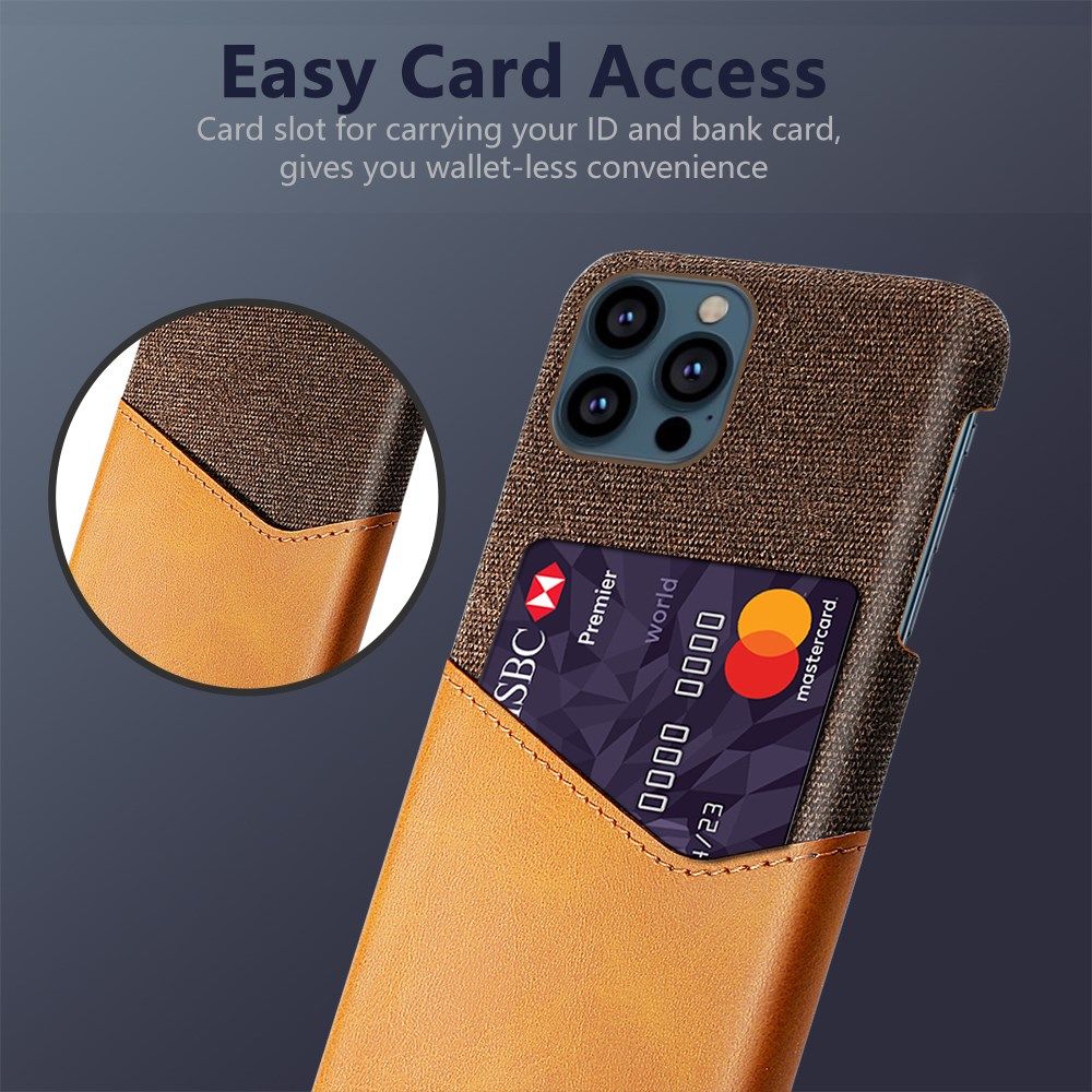 Apple iPhone 13 Pro Max Hoesje met Kaartsleuf Back Cover Bruin afbeelding 3