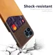 Apple iPhone 13 Pro Max Hoesje met Kaartsleuf Back Cover Bruin afbeelding 4