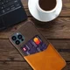 Apple iPhone 13 Pro Max Hoesje met Kaartsleuf Back Cover Bruin afbeelding 2