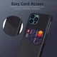 Apple iPhone 13 Pro Max Hoesje met Kaartsleuf Back Cover Bruin Zwart afbeelding 3