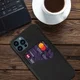 Apple iPhone 13 Pro Max Hoesje met Kaartsleuf Back Cover Bruin Zwart afbeelding 2