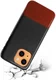 Apple iPhone 13 Mini Hoesje Kunstleer Back Cover Zwart Bruin afbeelding 2