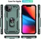 Apple iPhone 13 Hoesje Hybride Back Cover met Standaard Groen afbeelding 7