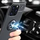 Apple iPhone 13 Pro Max Hoesje met Magnetische Ring Kickstand Zwart afbeelding 2