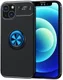 Apple iPhone 13 Mini Hoesje met Magnetische Ring Kickstand Zwart Blauw afbeelding 1