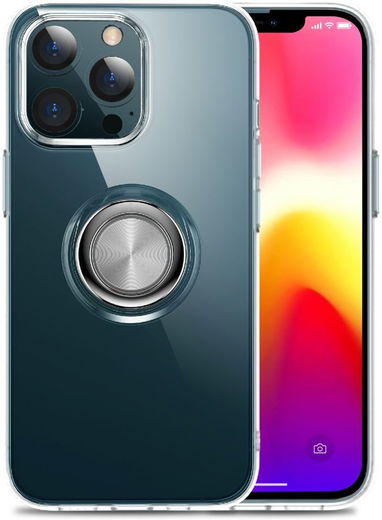Apple iPhone 13 Hoesje Ring Kickstand Back Cover Transparant afbeelding 10
