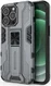 Apple iPhone 13 Pro Max Hoesje Back Cover Magnetische Kickstand Grijs afbeelding 1