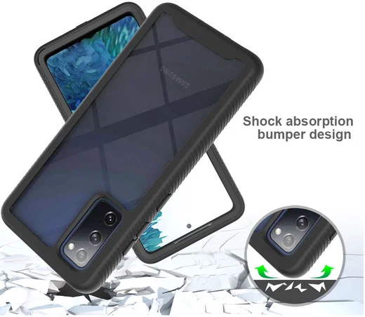 Samsung Galaxy S20 FE Hoesje Volledig Schokbestendig Back Cover Zwart afbeelding 2