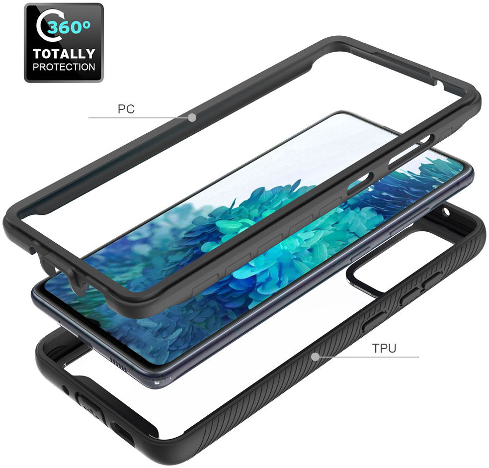 Samsung Galaxy S20 FE Hoesje Volledig Schokbestendig Back Cover Zwart afbeelding 4