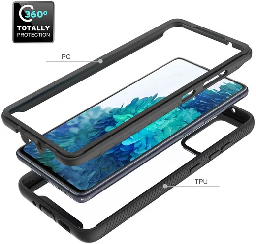 Samsung Galaxy S20 FE Hoesje Volledig Schokbestendig Back Cover Zwart afbeelding 4