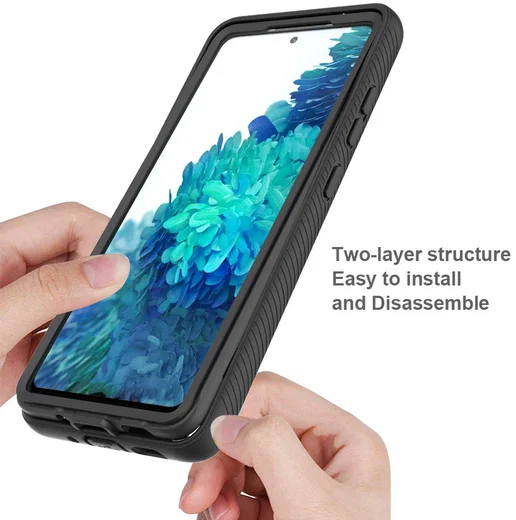 Samsung Galaxy S20 FE Hoesje Volledig Schokbestendig Back Cover Zwart afbeelding 6