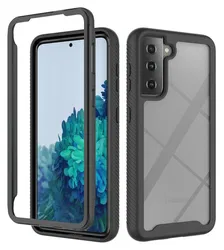 Samsung Galaxy S21 Hoesje Volledig Schokbestendig Hybride Cover Black afbeelding