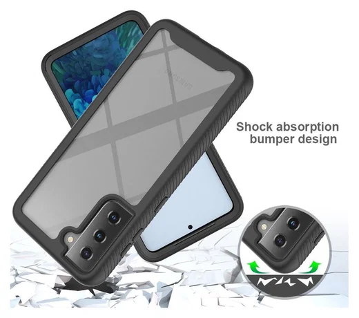 Samsung Galaxy S21 Hoesje Volledig Schokbestendig Hybride Cover Black afbeelding 2