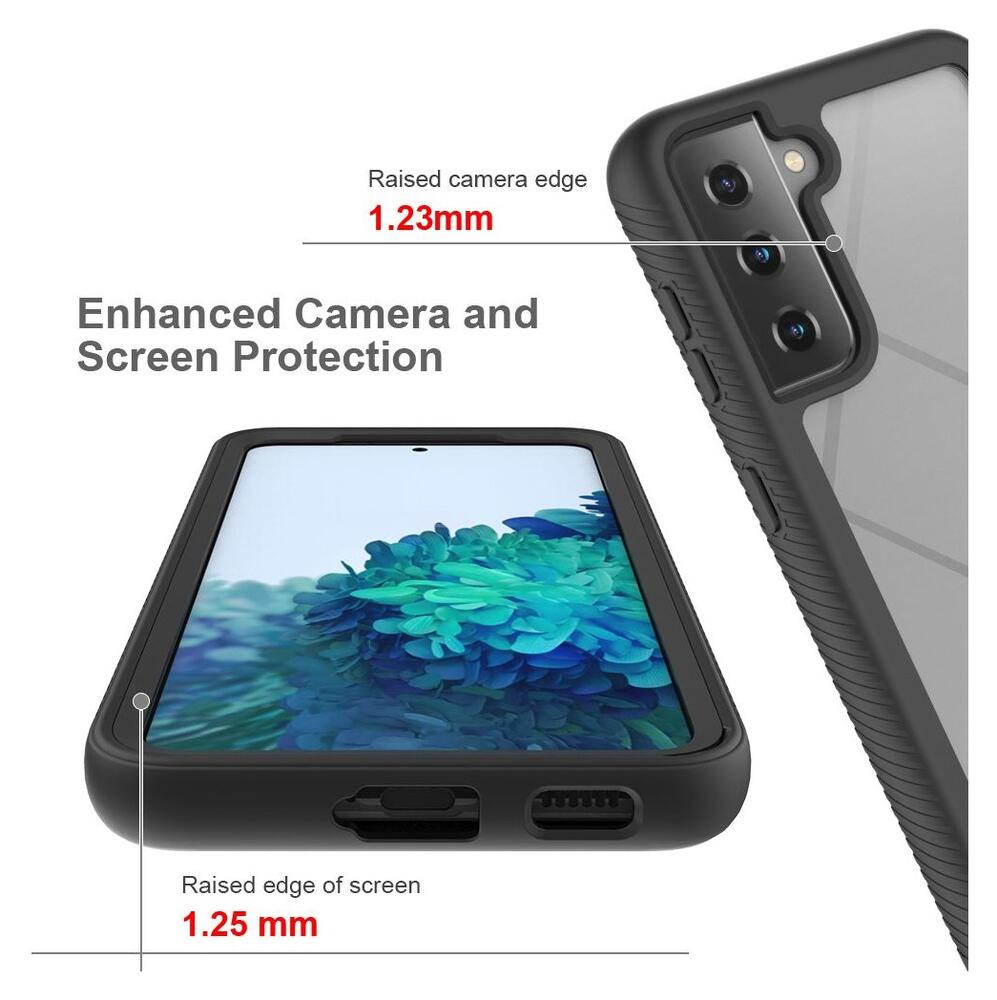 Samsung Galaxy S21 Hoesje Volledig Schokbestendig Hybride Cover Black afbeelding 5