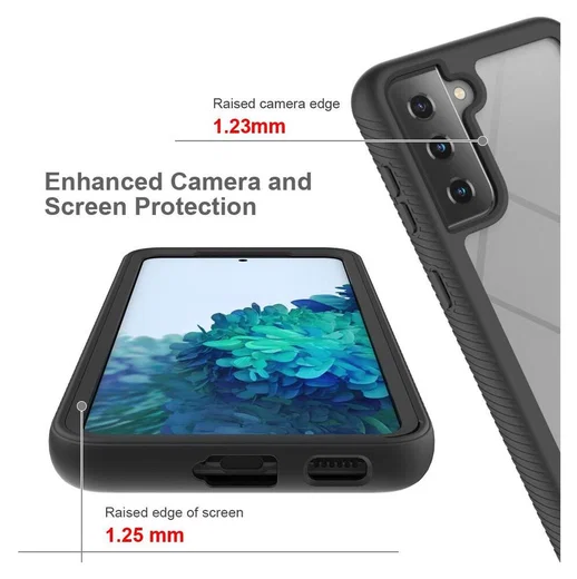 Samsung Galaxy S21 Hoesje Volledig Schokbestendig Hybride Cover Black afbeelding 5