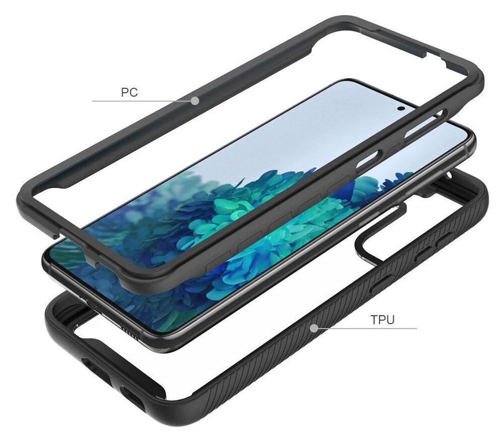 Samsung Galaxy S21 Hoesje Volledig Schokbestendig Hybride Cover Black afbeelding 4