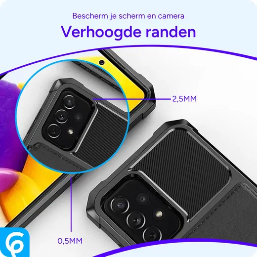 Samsung Galaxy A52 / A52S 3 in 1 Back Cover Portemonnee Hoesje Zwart afbeelding 3